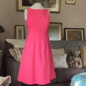 Isaac Mizrahi Pink Textured Fit & Flare Sleeveless Low Back and Zip Sz.8